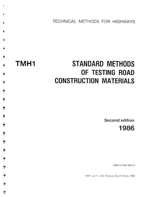 tmh1 1986 test methods pdf